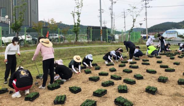 혁신도시 이전기관, 아름다운 나주 마을 꽃밭 조성 눈길_2
